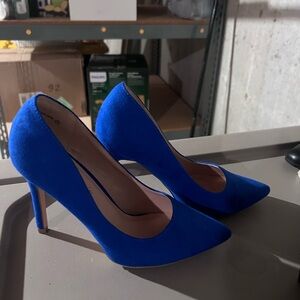 Dream Pairs Electric Blue Pointed Toe Stiletto Heels